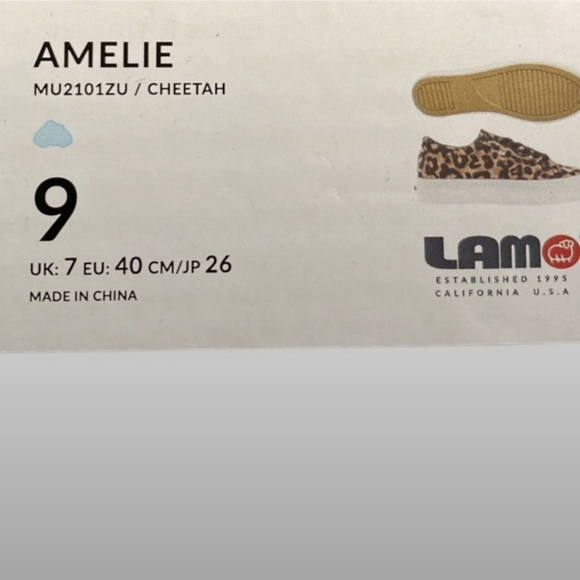Lamo Amelie Cheetah Animal Print Fashion Platform Sneakers Size 9 NIB - Picture 7 of 9